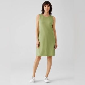 Eileen Fisher Dress Womens XS Green Soft Jersey Knit Sleeveless​